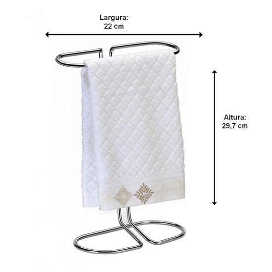 Porta Toalha 29,7cm por 22cm Lavabo Premium